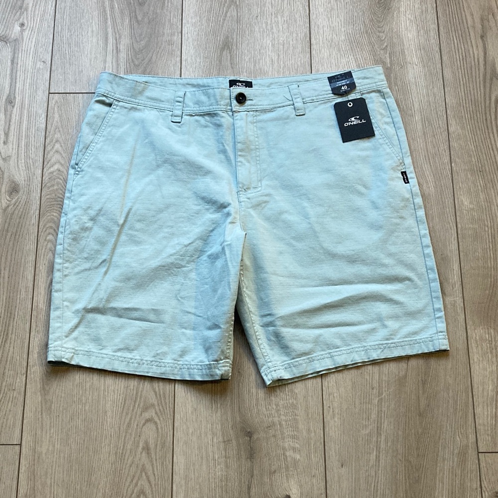 O’NEILL Jaxson Stretch Chino Shorts Mens 40 Standard Fit Light Blue Cruise NWT